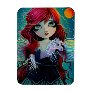 De Amethyst Unicorn Fairy Fantasy Art Magneet