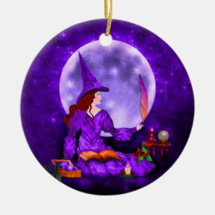 De Amethyst Witch Mabon Ornament