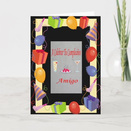 De Amigo van Cumpleaños Kaart (Voorkant)