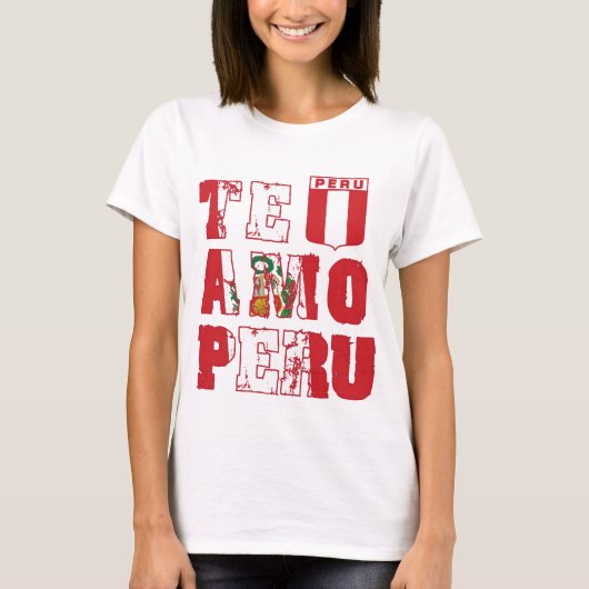 De Amo Peru - Ik hou van Peru T-shirt (Voorkant)