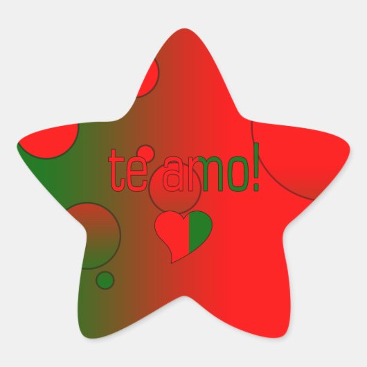 De Amo. Pop van Portugese vlag Ster Sticker (Voorkant)