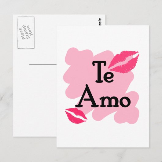De Amo - Spaans - ik hou van je Briefkaart (Voorkant / Achterkant)