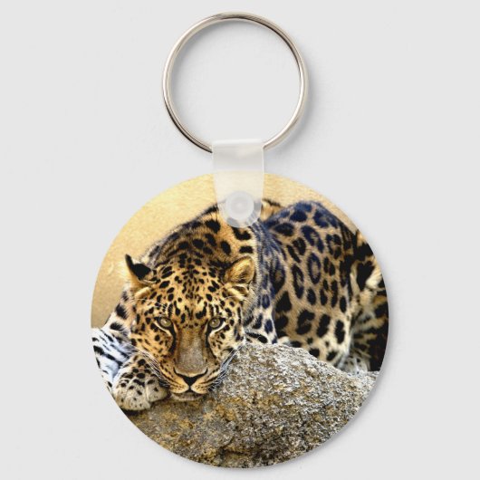 De Amur Leopard Sleutelhanger (Voorkant)