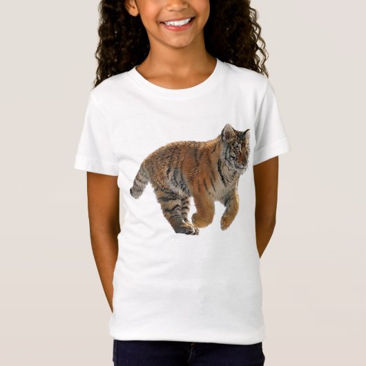 De amur Tiger Cub Wildlife Art T-shirt (Voorkant)