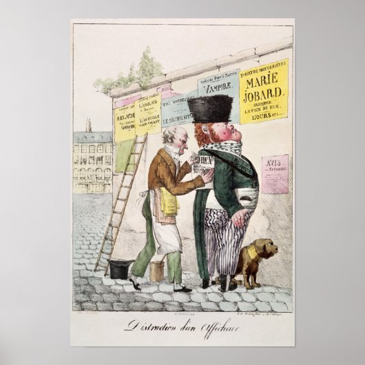 De Amusement of a Bill Sticker, 1820 Poster (Voorkant)