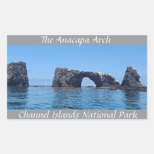 De Anacapa boog Rechthoekige Sticker (Voorkant)
