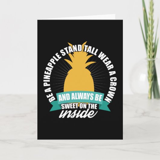 De anananasstandaard Tall Draag een kroon Kaart (Voorkant)