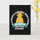 De anananasstandaard Tall Draag een kroon Kaart (Gele Bloem)