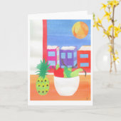 De Ananas van de winter Kaart (Gele Bloem)