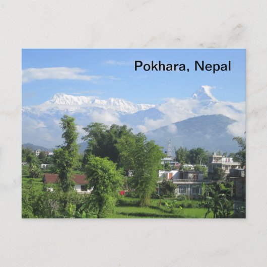 De Anapurnas uit Pokhara Briefkaart (Voorkant)