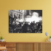 De anarchistische rellen in Chicago Canvas Afdruk (Insitu (Woonkamer))