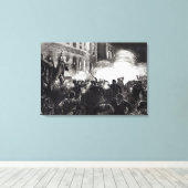 De anarchistische rellen in Chicago Canvas Afdruk (Insitu (Houten vloer))