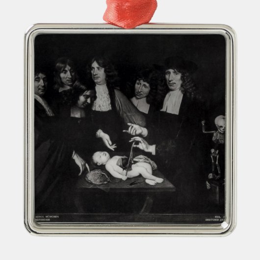 De anatomie-les van professor Frederik Metalen Ornament (Voorkant)