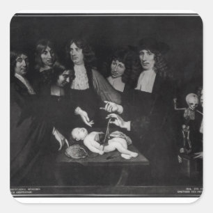 De anatomie-les van professor Frederik Vierkante Sticker