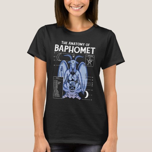 De anatomie van Baphomet Satanic occult Horror Def T-shirt (Voorkant)