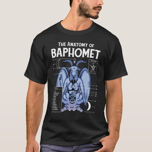 De anatomie van Baphomet Satanic occult Horror Def T-shirt (Voorkant)
