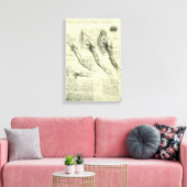 De anatomie van de arm en schouder van Leonardo da Canvas Afdruk (Insitu (Woonkamer))