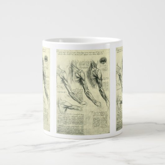 De anatomie van de arm en schouder van Leonardo da Grote Koffiekop (Voorkant)