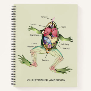 De anatomie van de kikker is gepersonaliseerd notitieboek