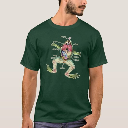 De anatomie van de kikker t-shirt (Voorkant)