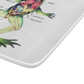 De anatomie van de kikker voegt naam toe snijplank (Hoek)