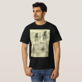 De anatomie van de menselijke hand van Leonardo da T-shirt (Voorkant volledig)