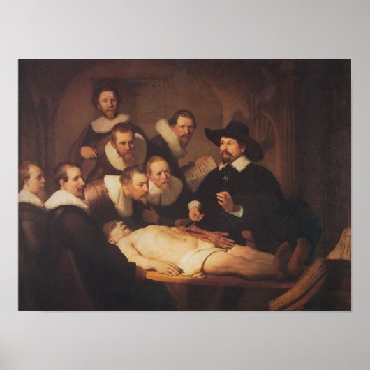 De anatomie van dr. Nicholaes Tulp Poster (Voorkant)