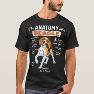 De anatomie van een beagle t-shirt