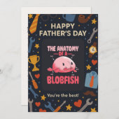 De anatomie van een blobFish beste vader ooit plat Kaart (Voorkant / Achterkant)