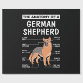 De anatomie van een Duitse herder Cadeaupapier (Vlak)