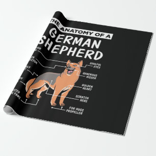 De anatomie van een Duitse herder Cadeaupapier