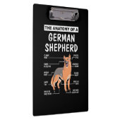 De anatomie van een Duitse herder Klembord (Rechts)