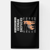 De anatomie van een Duitse herder Spandoek (Verticaal)