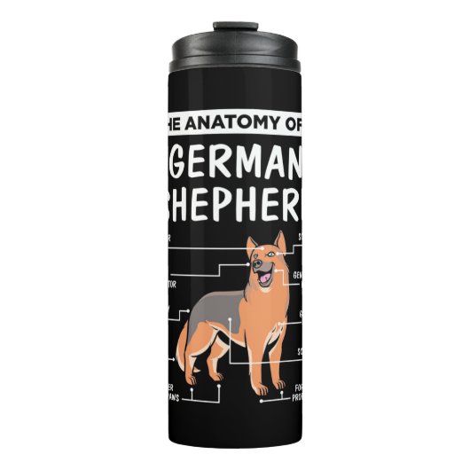 De anatomie van een Duitse herder Thermosbeker (Voorkant)