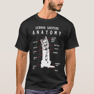 De Anatomie Van Een Duitse Herdershond Honden Cu T-shirt