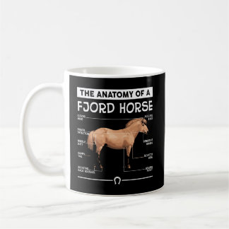 De anatomie van een Fjord-paard Koffiemok