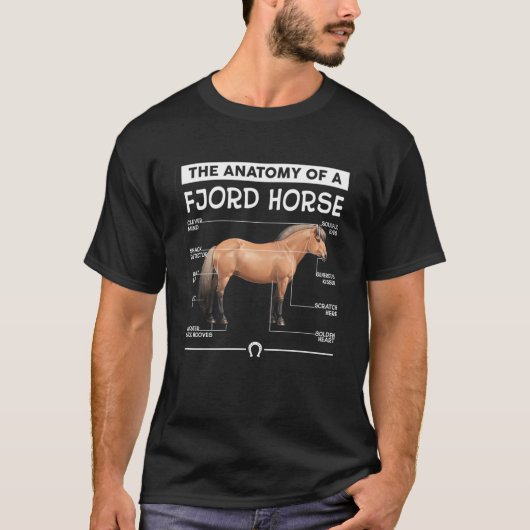De anatomie van een Fjord-paard T-shirt (Voorkant)