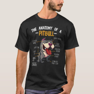 De anatomie van een Pitbull Teethe Hilarious Pitbu T-shirt
