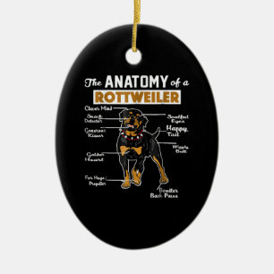 De anatomie van een rottweiler   Koel Hondenliefhe Keramisch Ornament