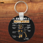 De anatomie van een rottweiler | Koel Hondenliefhe Sleutelhanger (Voorkant)