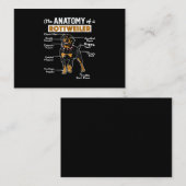 De anatomie van een rottweiler | Koel Hondenliefhe Visitekaartje (Voorkant / Achterkant)