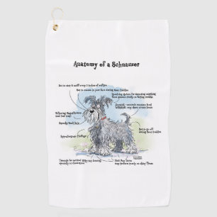 De Anatomie van een Schnauzer Golfhanddoek