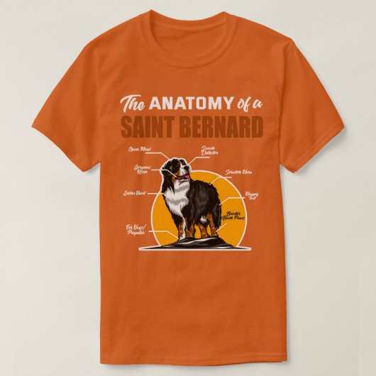 De anatomie van een sint-bernard t-shirt (Design voorkant)
