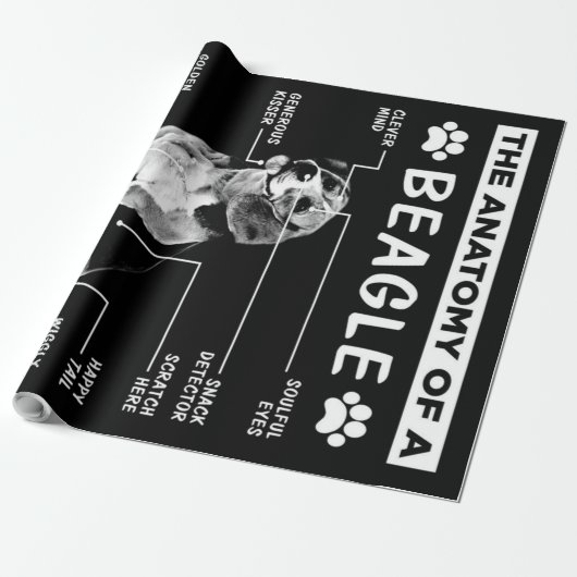 De anatomie van een slaghond cadeaupapier (Uitgerold)