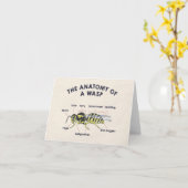 De anatomie van een Wasp Kaart (Gele Bloem)