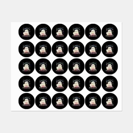 De anatomie van het Perzische katje Labels (Vel)