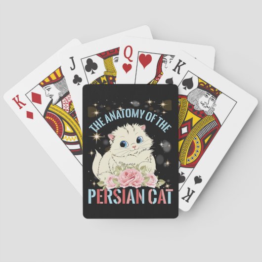 De anatomie van het Perzische katje Pokerkaarten (Achterkant)