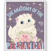 De anatomie van het Perzische katje Sticker (Voorkant)