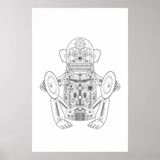 De anatomie van Jolly Chimp Poster (Voorkant)