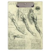 De anatomie van Leonardo da Vinci van arm en schou Klembord (Voorkant)
